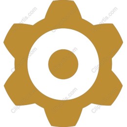 Golden Gear Icon