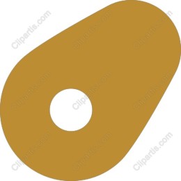 Minimalist Golden Shape with White Circle