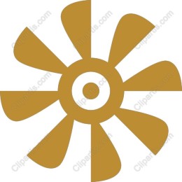 Golden Decorative Fan