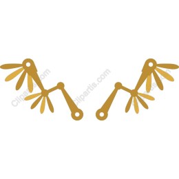 Golden Floral Wings