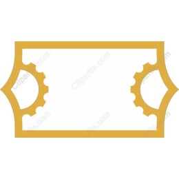 Golden Vintage Ticket Frame