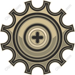 Gear with Plus Sign