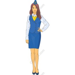 Stylish Flight Attendant