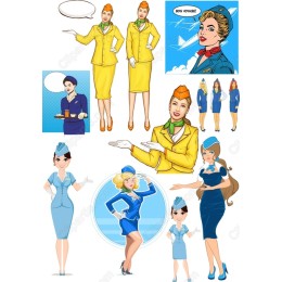 Vintage Flight Attendant Set