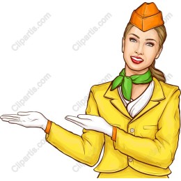 Cheerful Flight Attendant