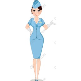 Stylish Flight Attendant