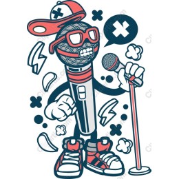 Energetic Microphone Character