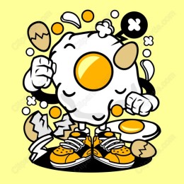 Fun Cartoon Egg Character