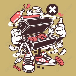 Cheerful Grill Character
