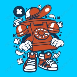 Retro Phone Mascot