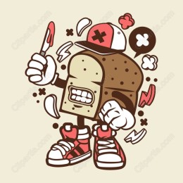 Quirky Bread Character