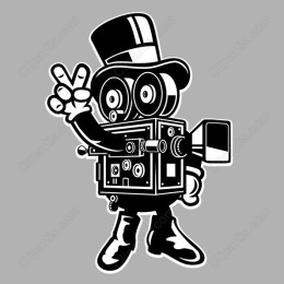 Whimsical Film Camera Character