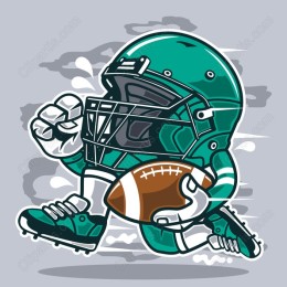 Vibrant Football Player