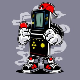 Retro Handheld Gaming Device Character