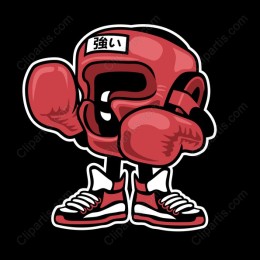 Cartoon Boxing Glove Character