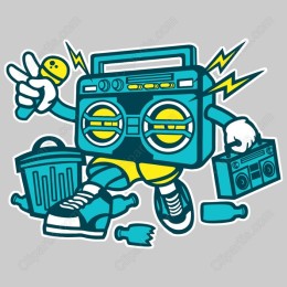 Retro Boombox Character