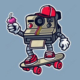 Retro Skateboard Camera