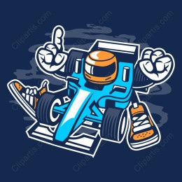 Racing Car with Sneakers - Dynamic