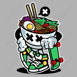 Noodle Skateboarder