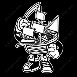 Cartoon Character Ship