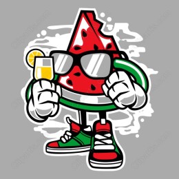 Playful Watermelon Character