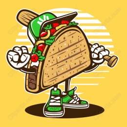Energetic Taco Character