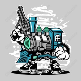 Cartoon Warrior Train