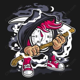 Whimsical Skeleton Clock