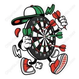 Vibrant Dartboard Character
