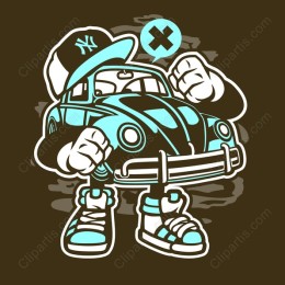 Vibrant Cartoon Car Character