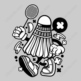 Animated Badminton Shuttlecock Character