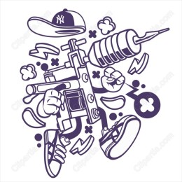 Vibrant Urban Tattoo Machine