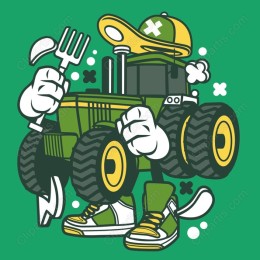Playful Cartoon Tractor