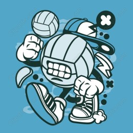 Playful Volleyball Character