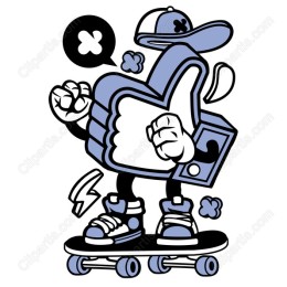 Skateboarder Thumbs-Up