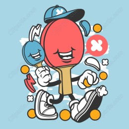 Cheerful Ping Pong Paddle