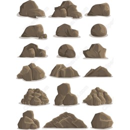 Rock and Stone Clipart Bundle