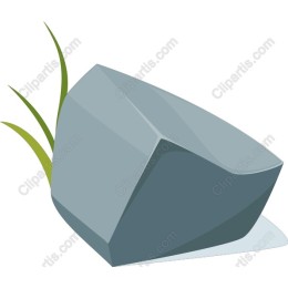 Stylized Rock with Grass