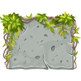 Nature-Inspired Stone Tablet with Vines