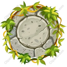 Enchanted Stone Platform with Lush Vines