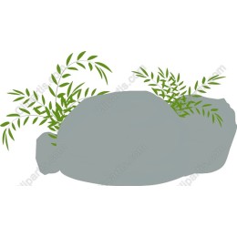 Tranquil Stone with Green Foliage