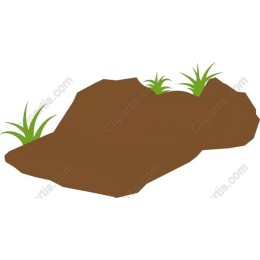 Nature Rock with Grass Accents