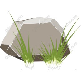 Stylized Rock and Grass