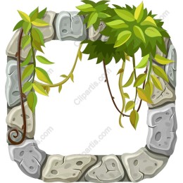 Stone Frame with Vines