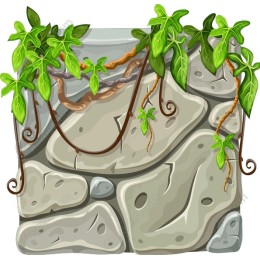 Ivy-Covered Stone Wall
