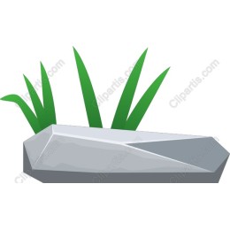 Abstract Rock with Grass