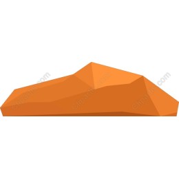 Orange Geometric Rock