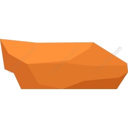 Geometric Orange Rock