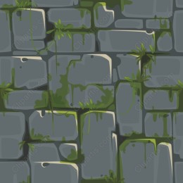 Mossy Stone Wall