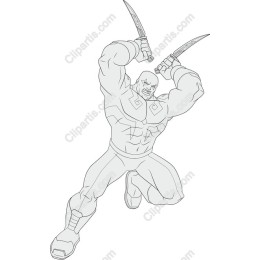 Dynamic Muscular Warrior
